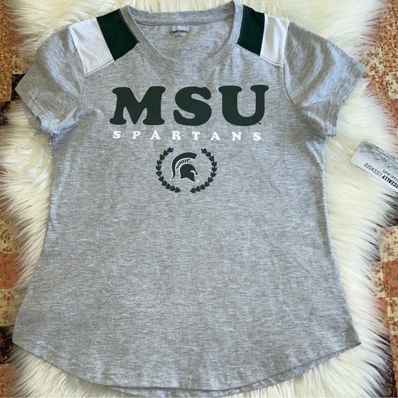 New! Captivating Apparel MSU Spartans SS Tee - Picture 2 of 6